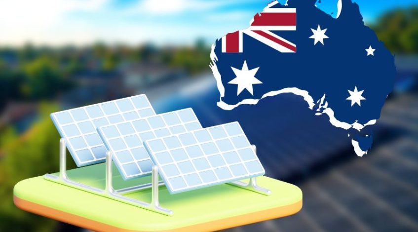 Concept of solar energy in Melbourne