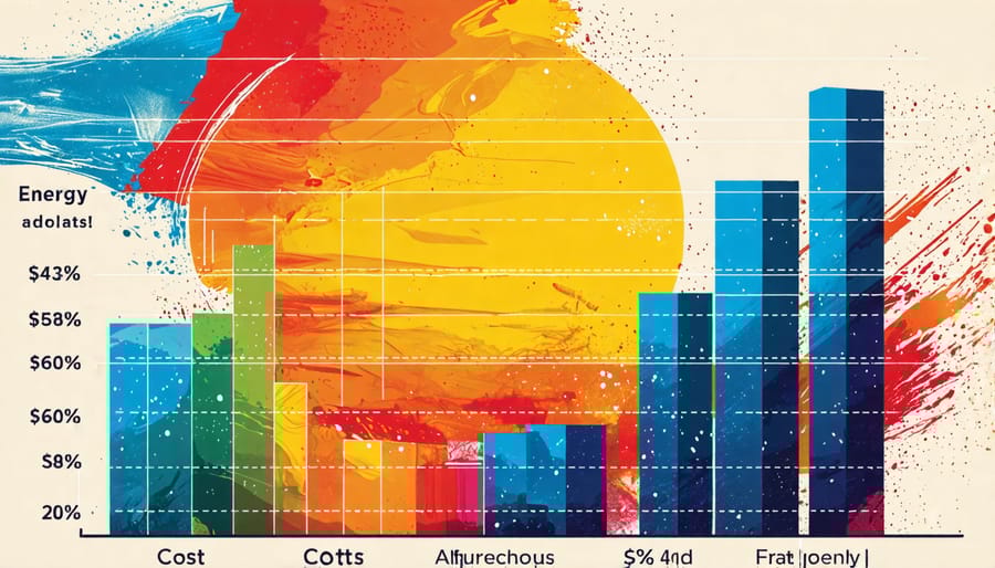 Comparison of energy costs with and without commercial solar energy