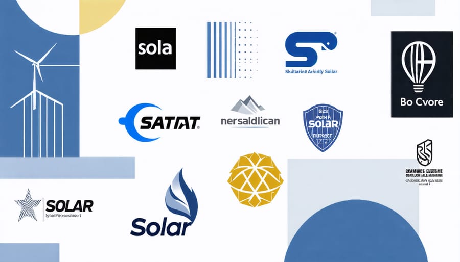 Collage demonstrating the green public relations benefits major brands have seen from going solar