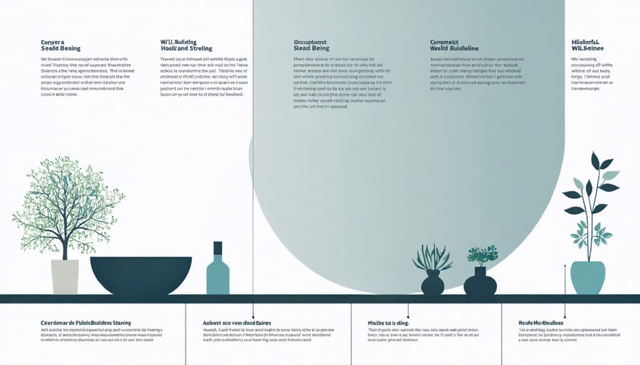 Illustration of the WELL Building Standard's focus on occupant health and well-being