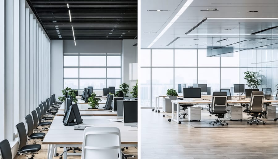 Comparison of innovative workplace environment and improved community infrastructure