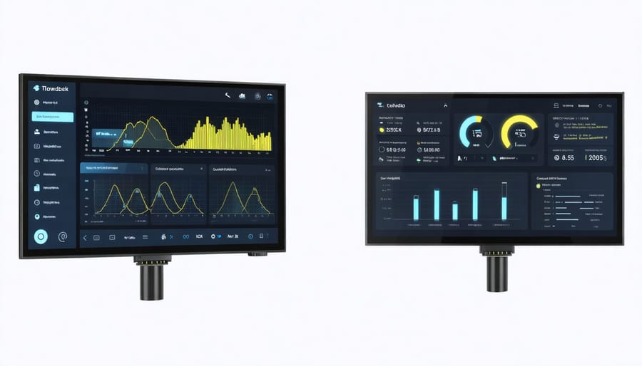 Solar monitoring system interface with security controls and data protection features