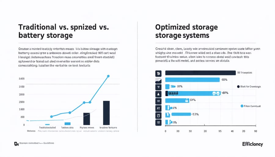 Side-by-side comparison of conventional and optimized energy storage solutions