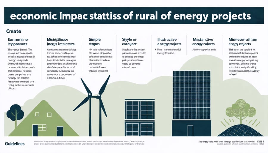 Visual representation of job creation numbers and economic growth data from RUS renewable energy initiatives