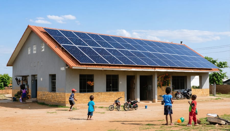 Solar-powered community center with active community engagement
