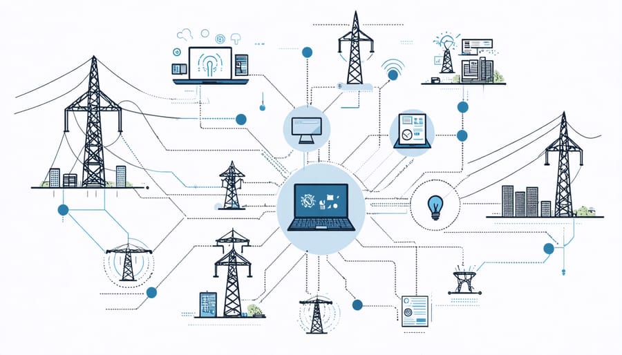 Visual diagram of future utility workforce skills connected to emerging technologies
