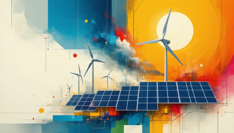 Renewable energy sources powering blockchain infrastructure