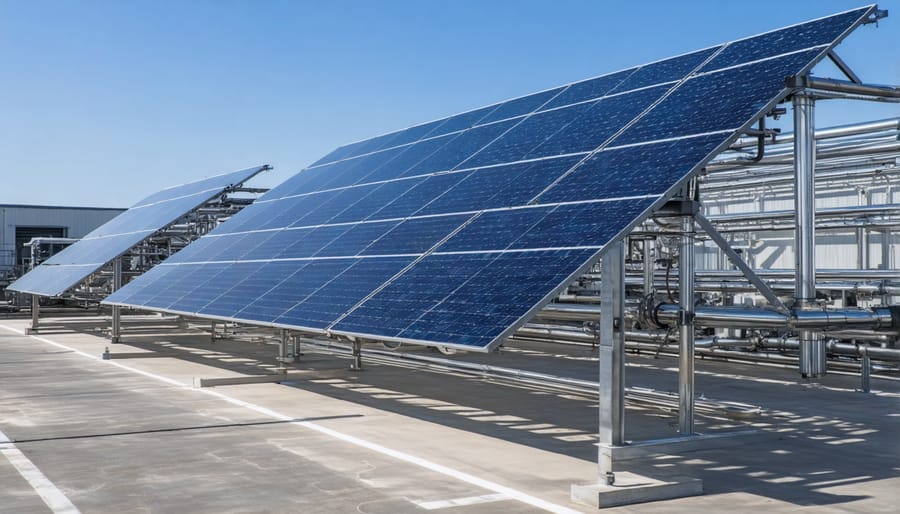 Solar thermal integration system at an industrial manufacturing plant