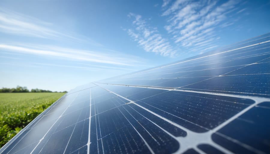 Professional solar installer demonstrating equipment to diverse group of high school students
