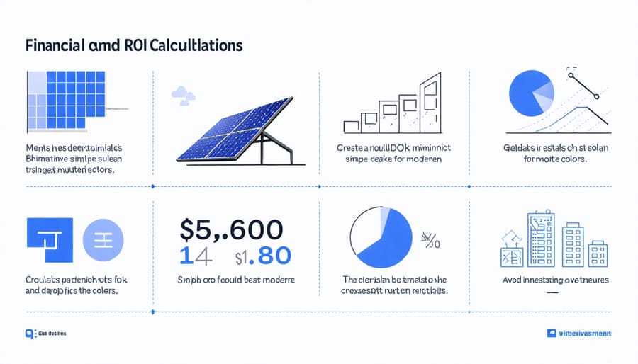 Visual chart displaying solar energy cost savings and return on investment data