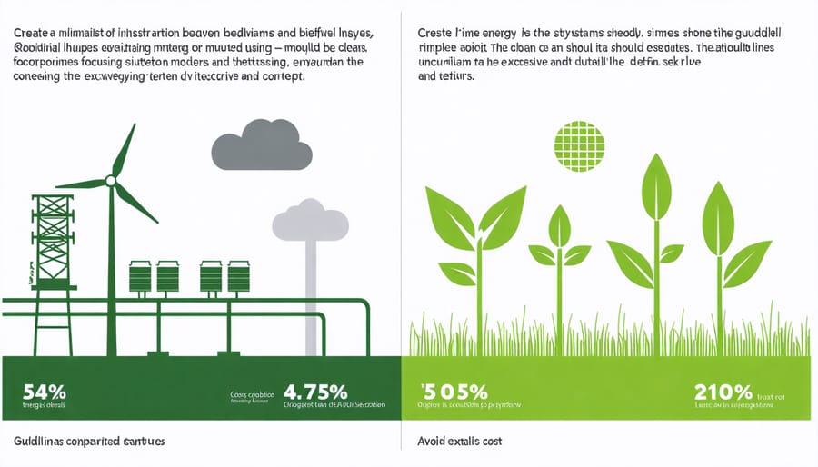 Chart comparing installation, operation, and long-term costs of biofuel versus conventional energy systems