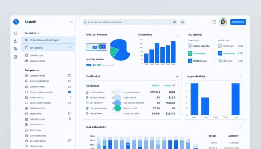 Solar design software interface displaying financial metrics and return on investment calculations