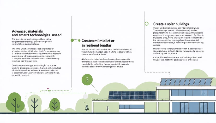 Technical diagram of innovative materials and technologies for resilient solar infrastructure