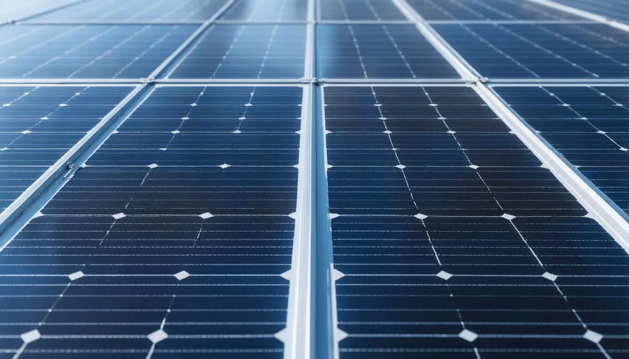 Dual-sided bifacial solar panel demonstrating light capture on both surfaces