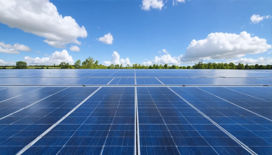 Industrial battery storage system installation at a commercial solar facility