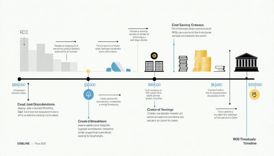 Visual representation of microgrid investment returns and cost savings over time