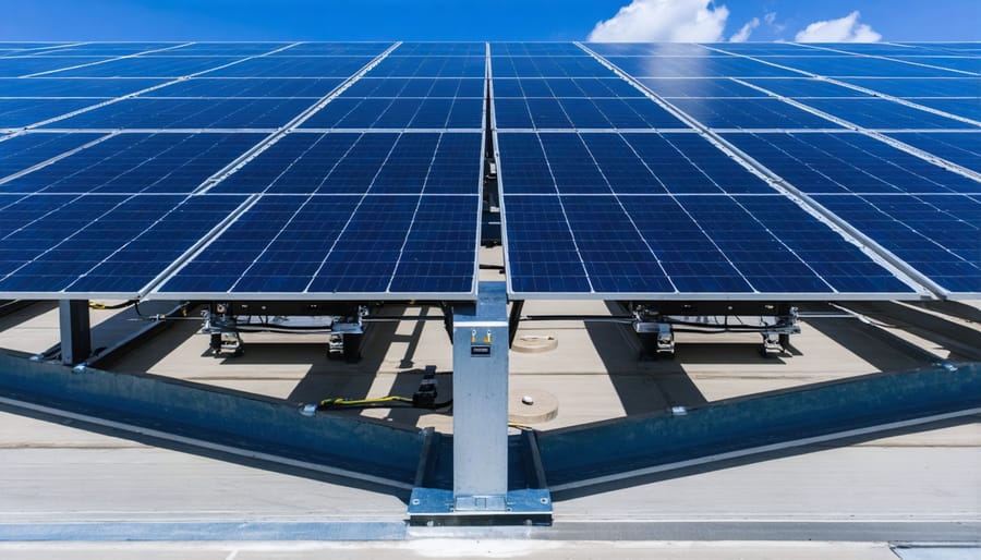 Industrial battery storage system for solar power installation