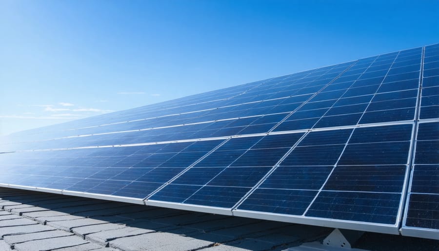 Solar professionals consulting on commercial rooftop solar installation project
