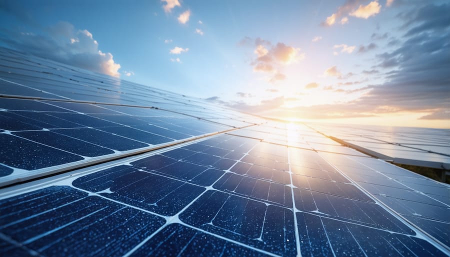 Business professionals consulting about solar installation and carbon credit opportunities