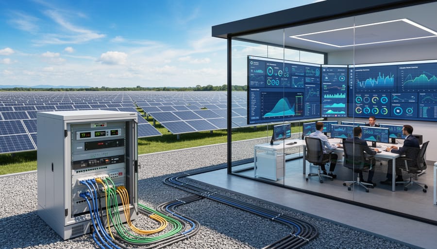 Smart solar inverter equipment showing advanced grid integration technology