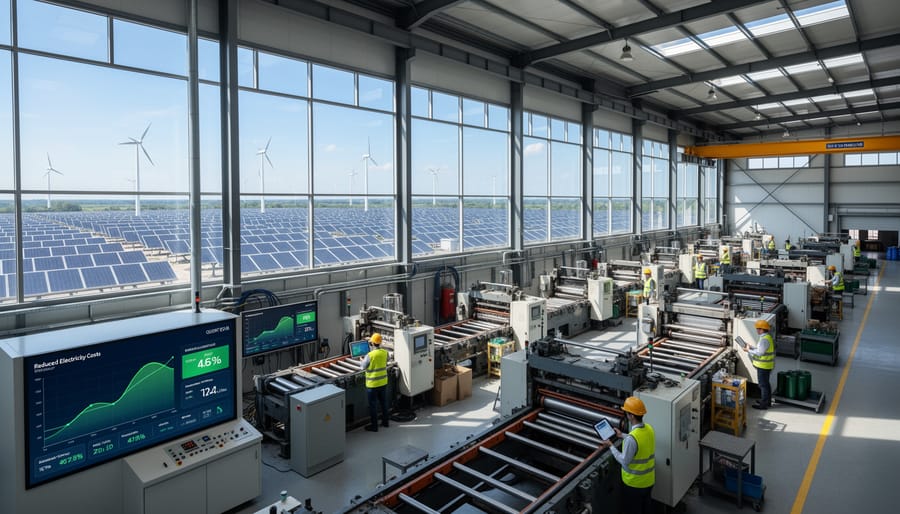 Active manufacturing production line with workers and automated equipment